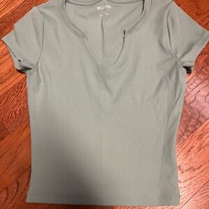 Hollister Gray Fitted Short Sleeve T-Shirt